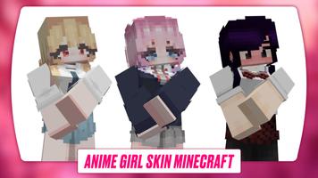 Anime Girl Skin Minecraft الملصق
