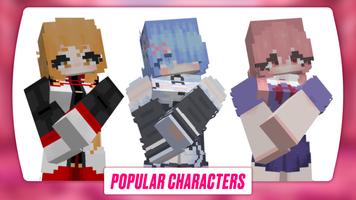 Anime Girl Skin Minecraft تصوير الشاشة 1