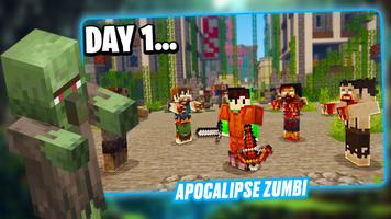 Apocalipse Zumbi Minecraft 24 Cartaz