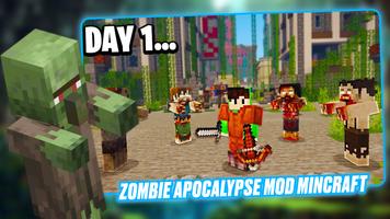 Zombie Apocalypse Mod Mincraft Affiche