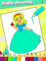 princesses coloring book-sweet coloring capture d'écran 3