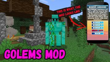 Golems Mod For Minecraft PE poster