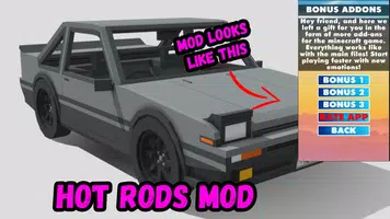 Hot Rods Mod For Minecraft PE capture d'écran 3