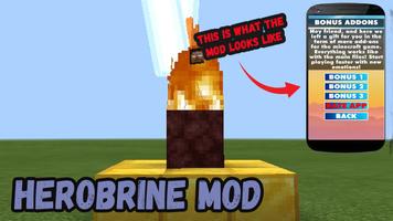 Herobrine Mod For Minecraft PE poster