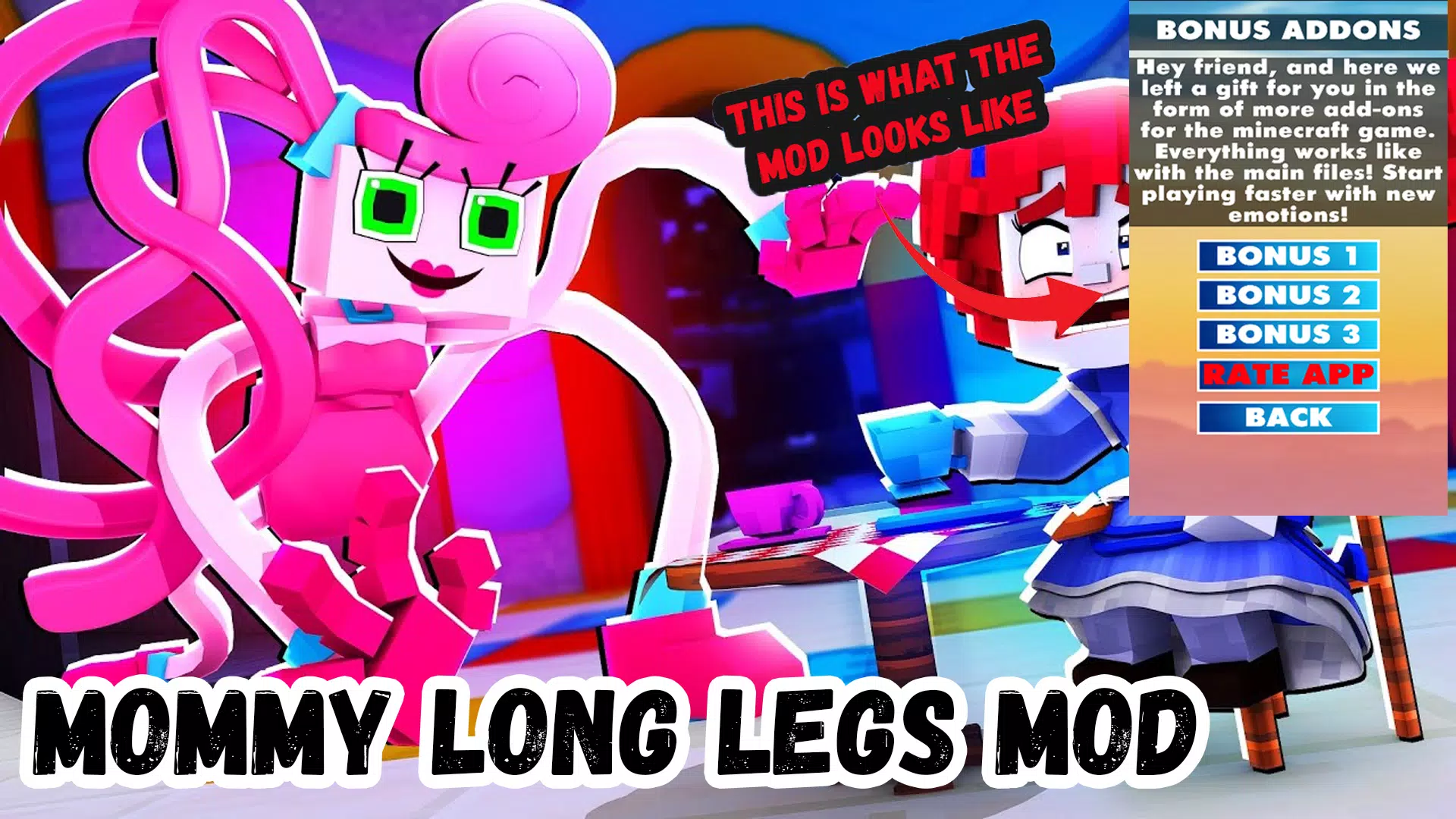 Baixe Mod Mommy Long Legs For MCPE no PC