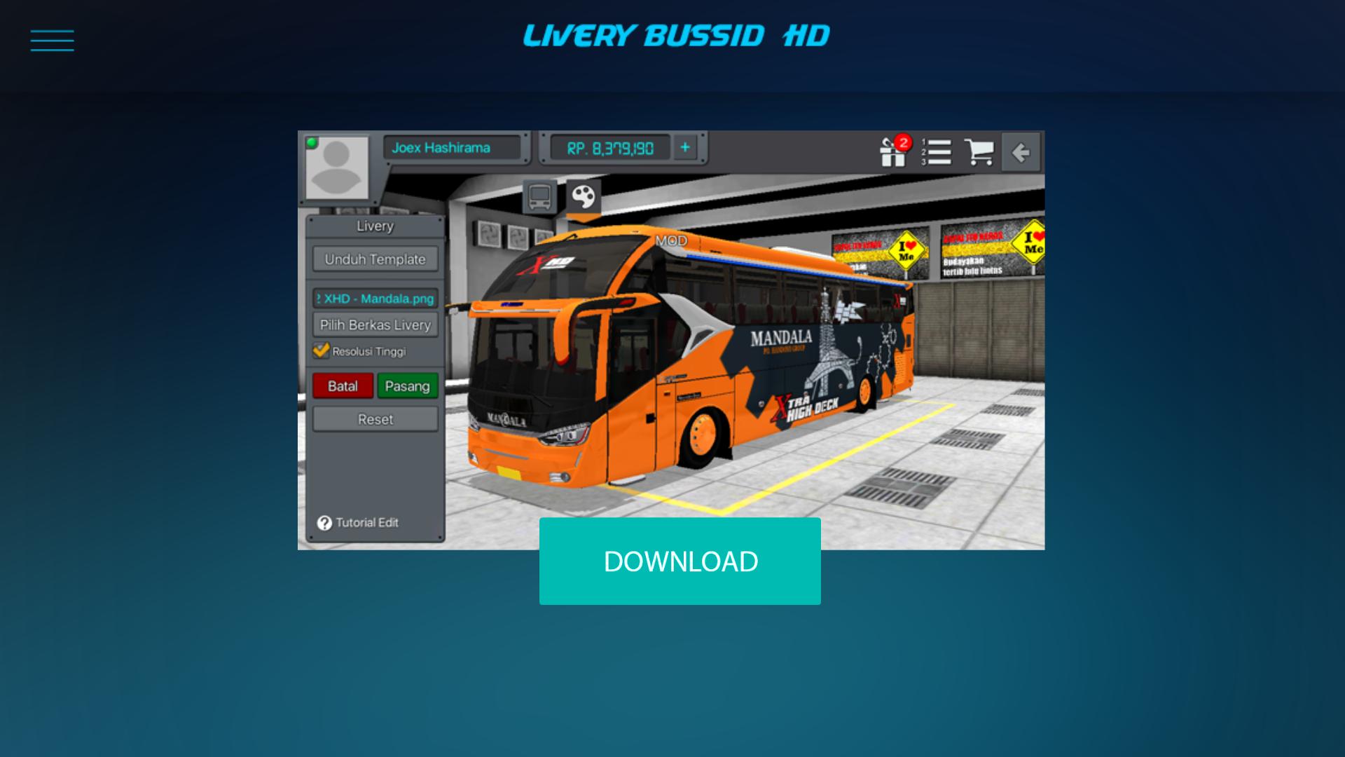 Livery Bussid Garuda Mas Shd Jernih download livery