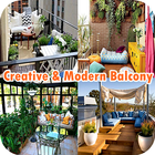Balcon moderne idées créatives icône