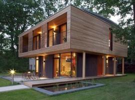 Design de maison en bois moderne Affiche