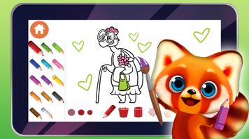 Coloring for kids with Rocky ภาพหน้าจอ 2