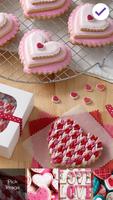 Romantic Sweet Cookies Hearts Screen Lock โปสเตอร์