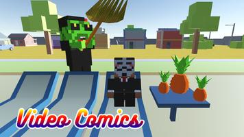 Hacker Vs Noob monster school Plakat