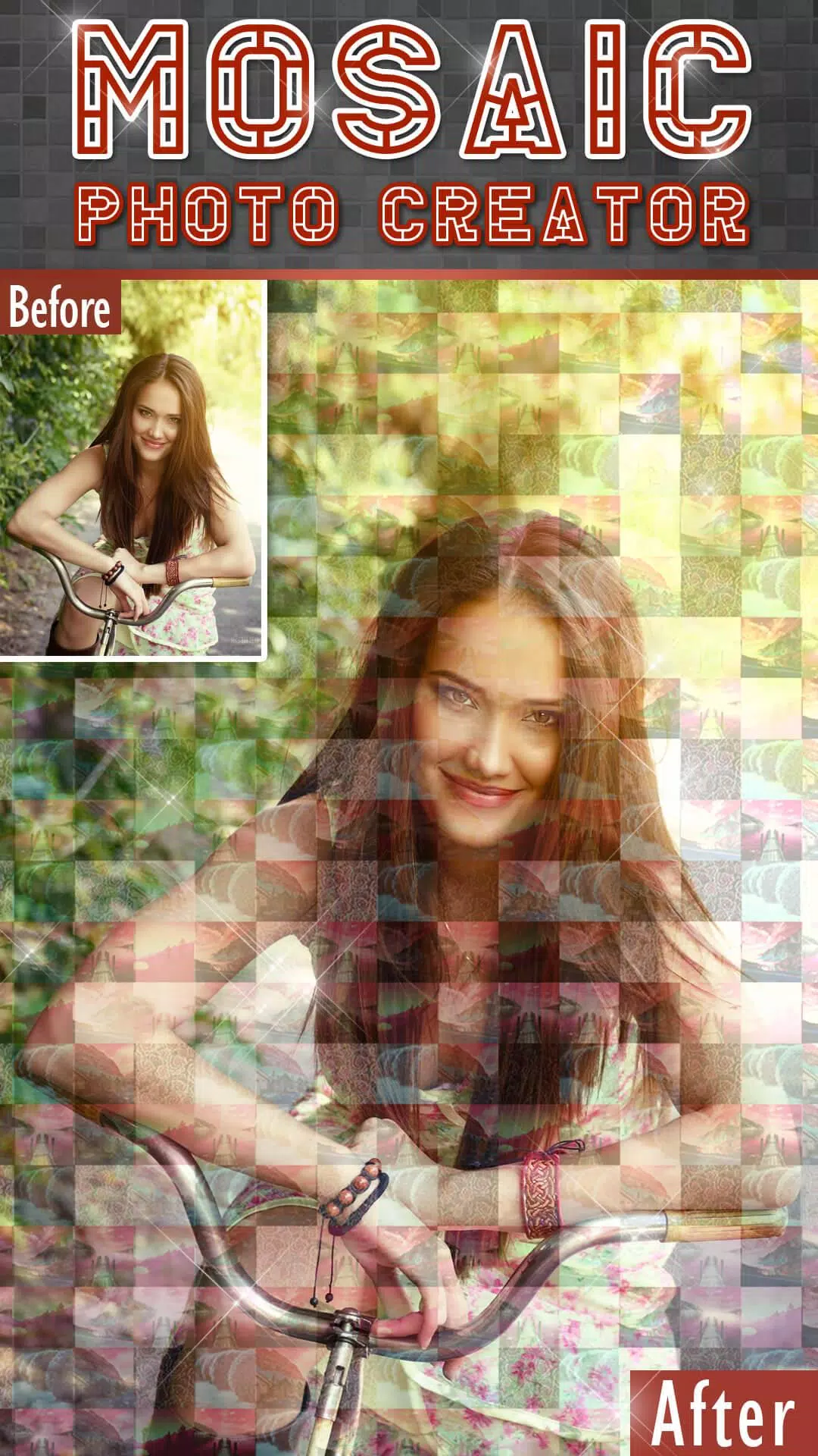 Foto Mosaik 🖽 Fotos Bearbeiten mit Coolen Effekte APK für Android  herunterladen