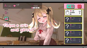Rapariga Crescimento Clicker Cartaz