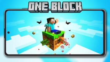 One Block Mod for Minecraft PE Affiche