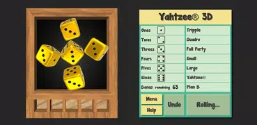 Yatzy - Kostenloses 3D Würfelspiel