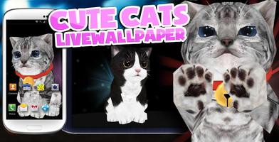 Fluffy Cat Pet 3D HD - free постер