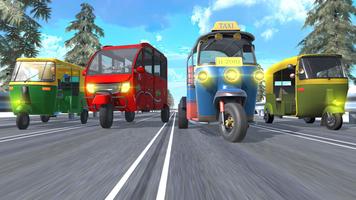 Tuk Tuk Rickshaw -Traffic Race постер