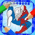 Spider super hero coloring man