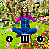 Flower photo video maker music icône