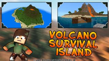 Volcan Island & Survival Maps Affiche