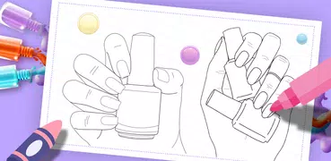 Nails Polish Coloring Pages