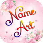 Name Art With Candle Shape-icoon