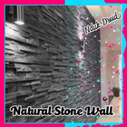 Conception de mur en pierre naturelle icône