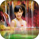 Waterfall photo Frames With Free Image Editor آئیکن