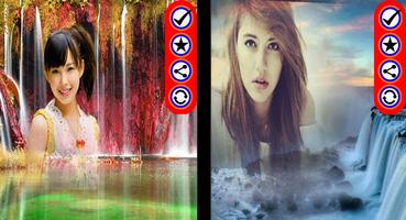 Waterfall photo Frames With Free Image Editor 포스터
