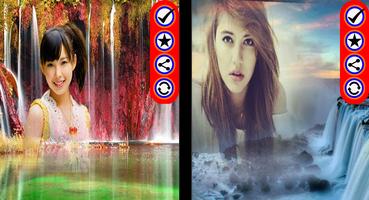 Waterfall photo Frames With Free Image Editor الملصق