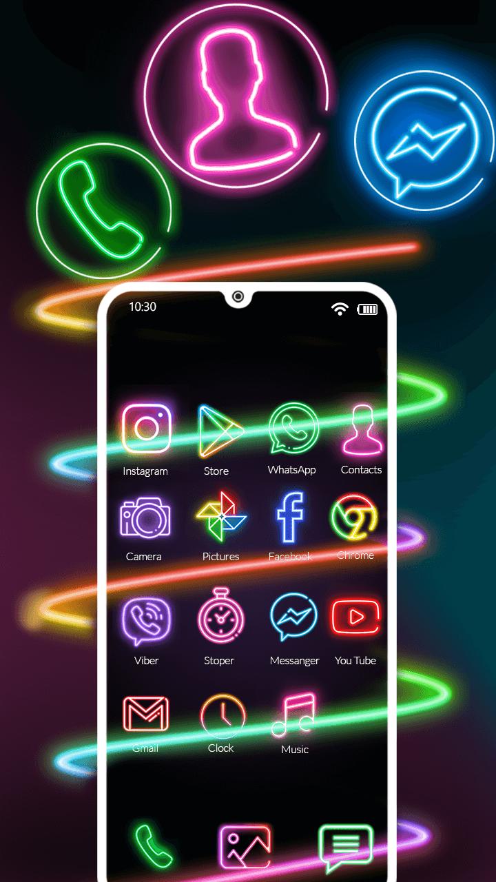 Neon Icon Changer App For Android Apk Download - aesthetic light pink app icons roblox