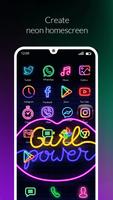 Cambia los Iconos Efecto Neon Poster