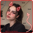 Neon Horns Devil Photo Editor أيقونة