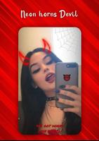 Neon Horns Devil Photo Editor پوسٹر