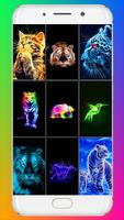 Neon Animal Wallpaper Poster