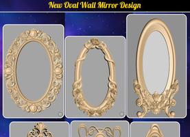 miroir ovale design Affiche