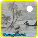 New Drawing Scenery Sketch-APK