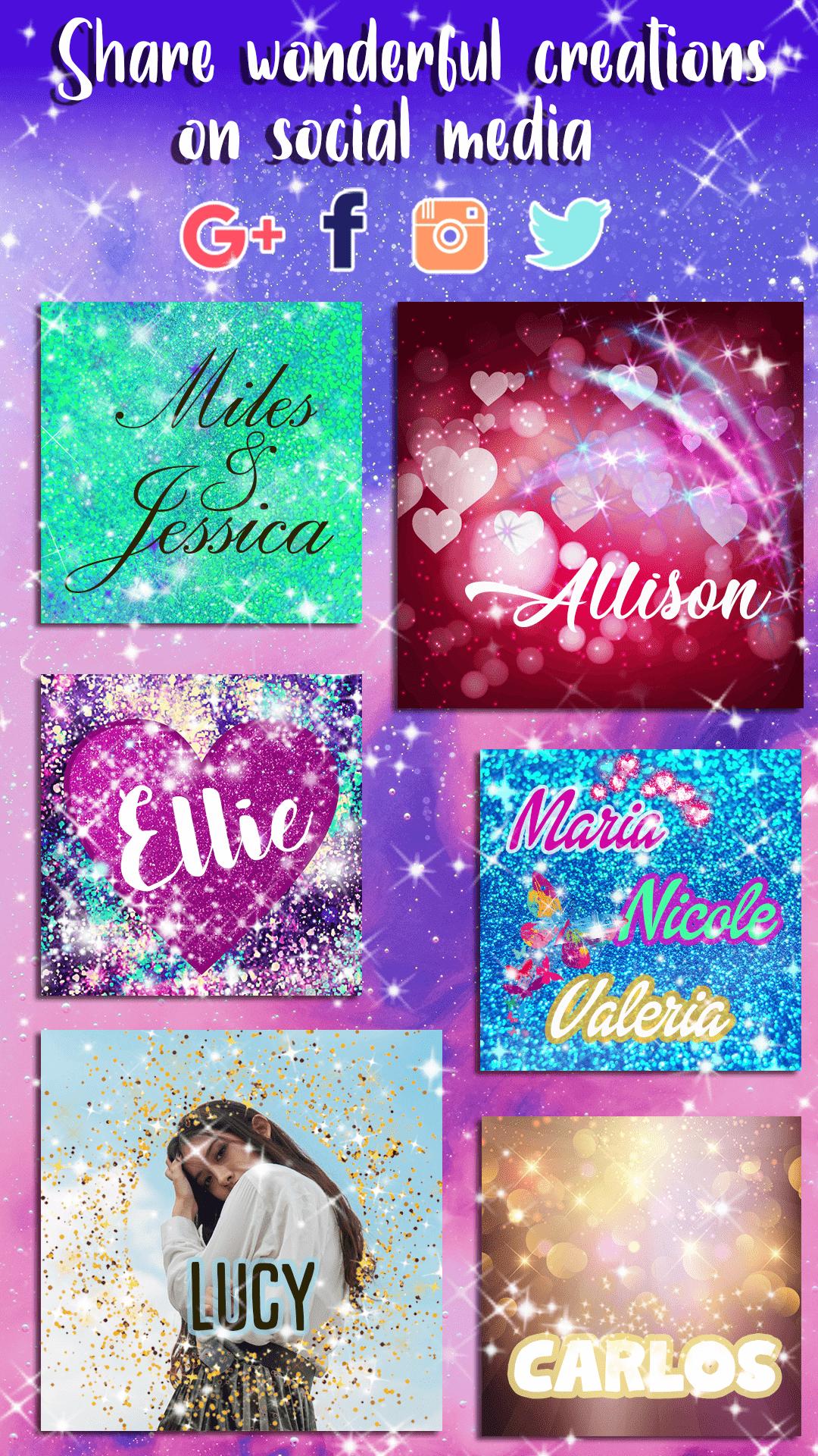 Nombres Con Gliter Poner Texto En Fondos For Android Apk Download
