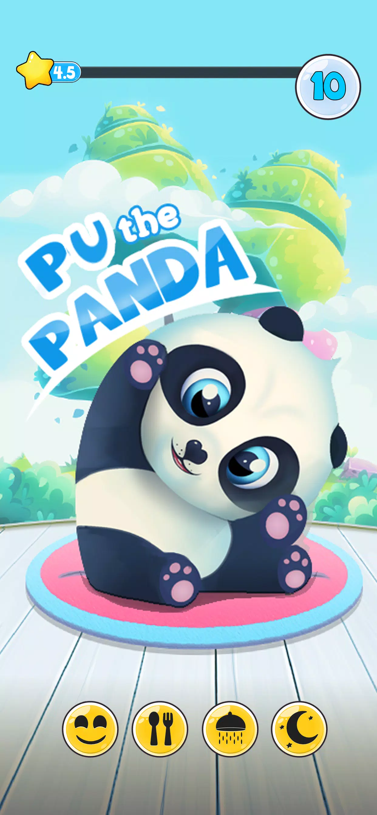 Pu 熊猫虚拟宠物和寵愛可爱游戏的孩子