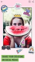 New Stickers for Photos: Sticker App for Girls capture d'écran 3