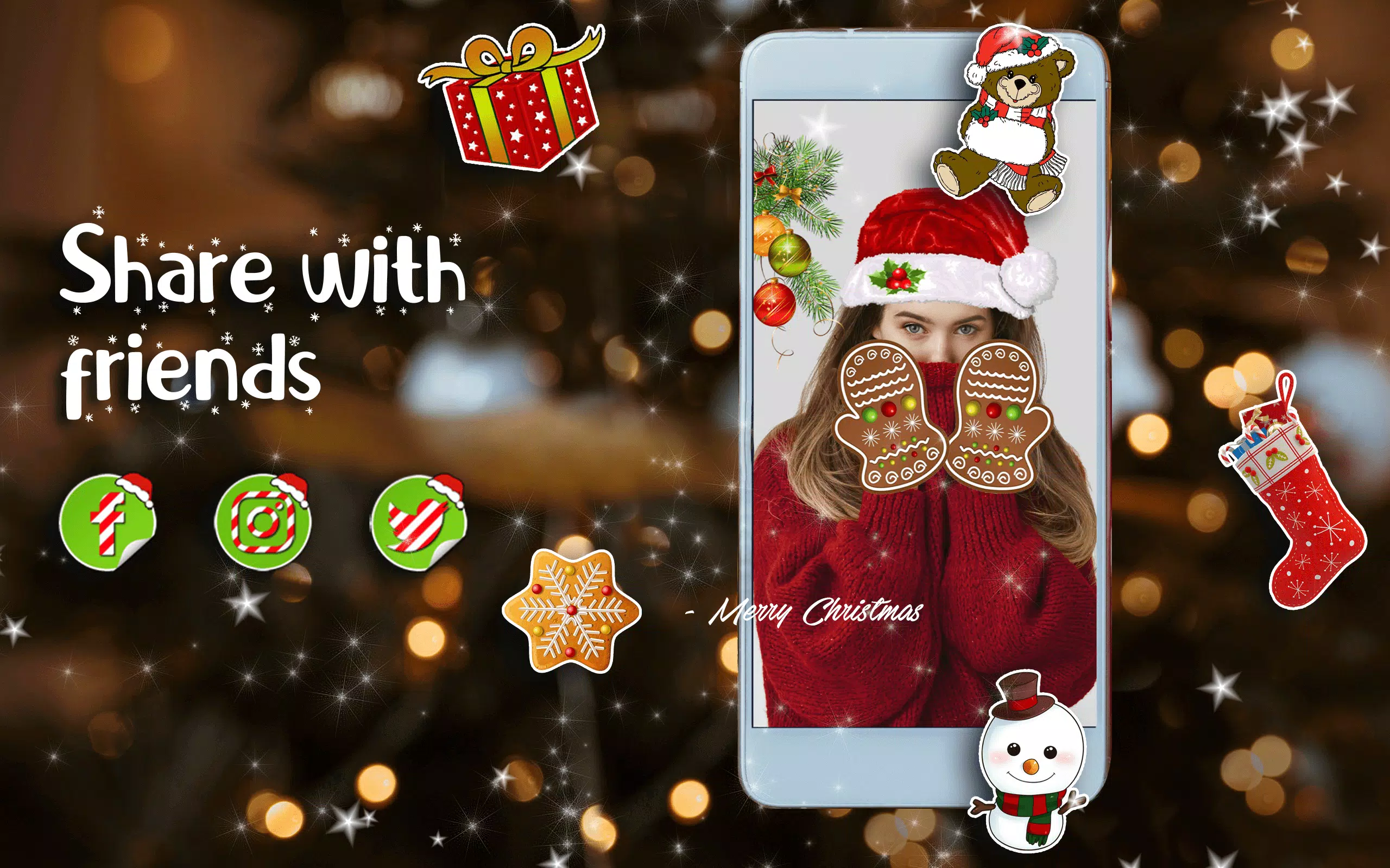 Android 用の クリスマス ステッカー ダウンロード 写真 加工 Apk をダウンロード