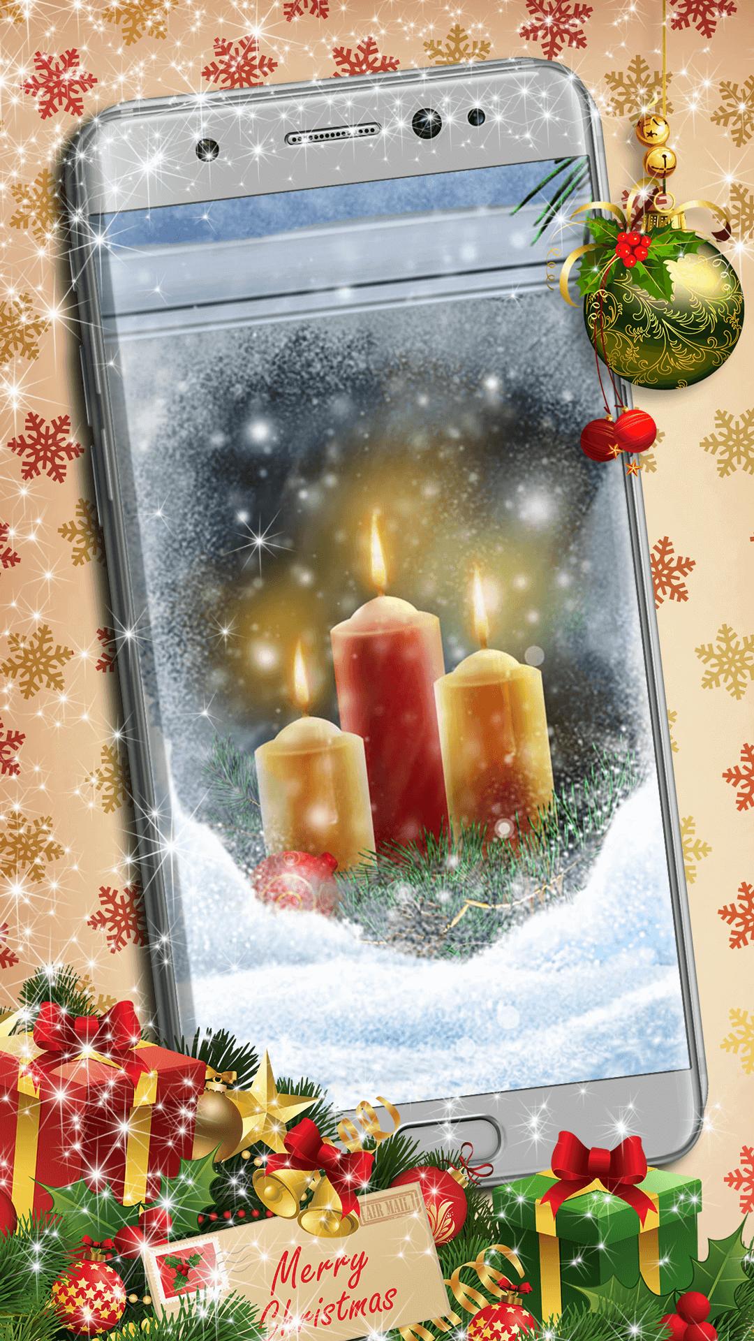 Fond Décran Animé Chute De Neige Noel Image Pour Android