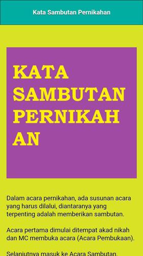 Kata Sambutan Acara Pernikahan Terbaru For Android Apk Download