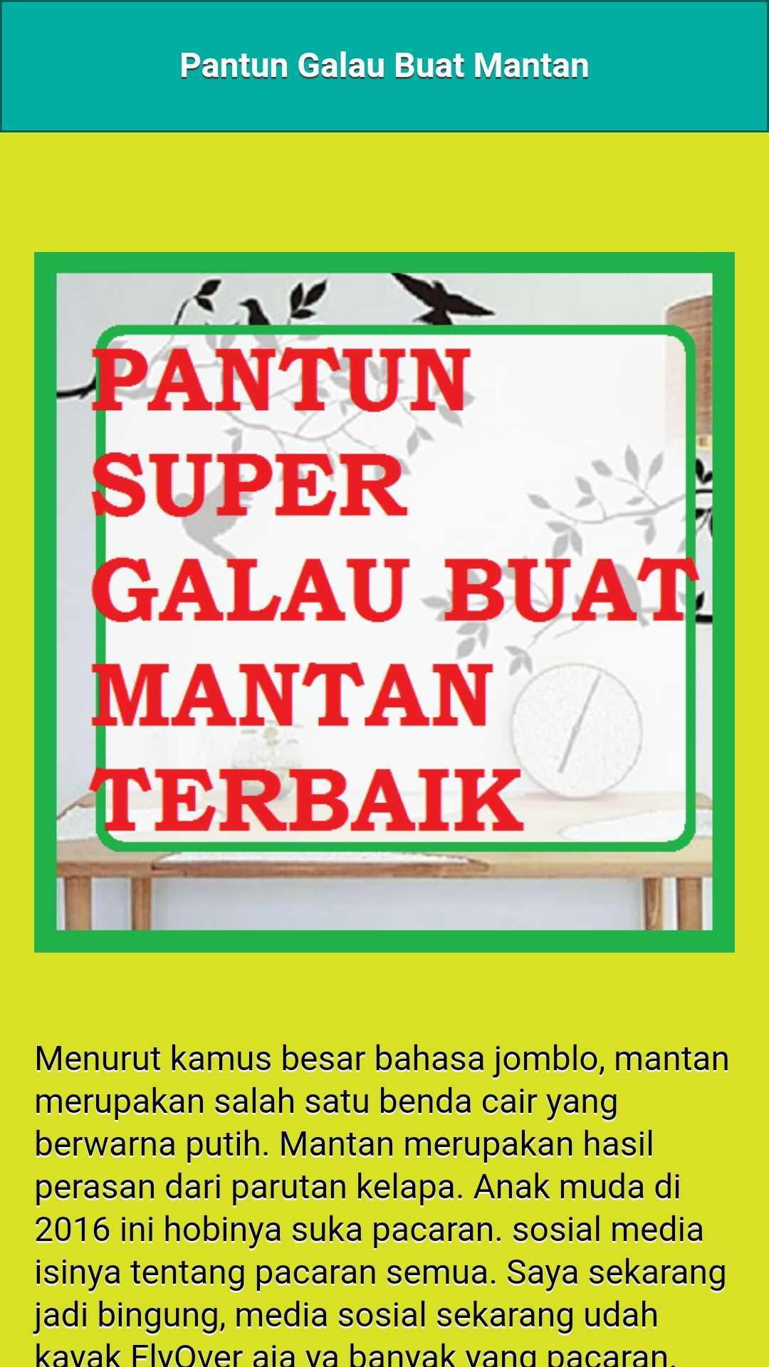 Pantun Buat Mantan Baper Galau Terbaru For Android Apk Download