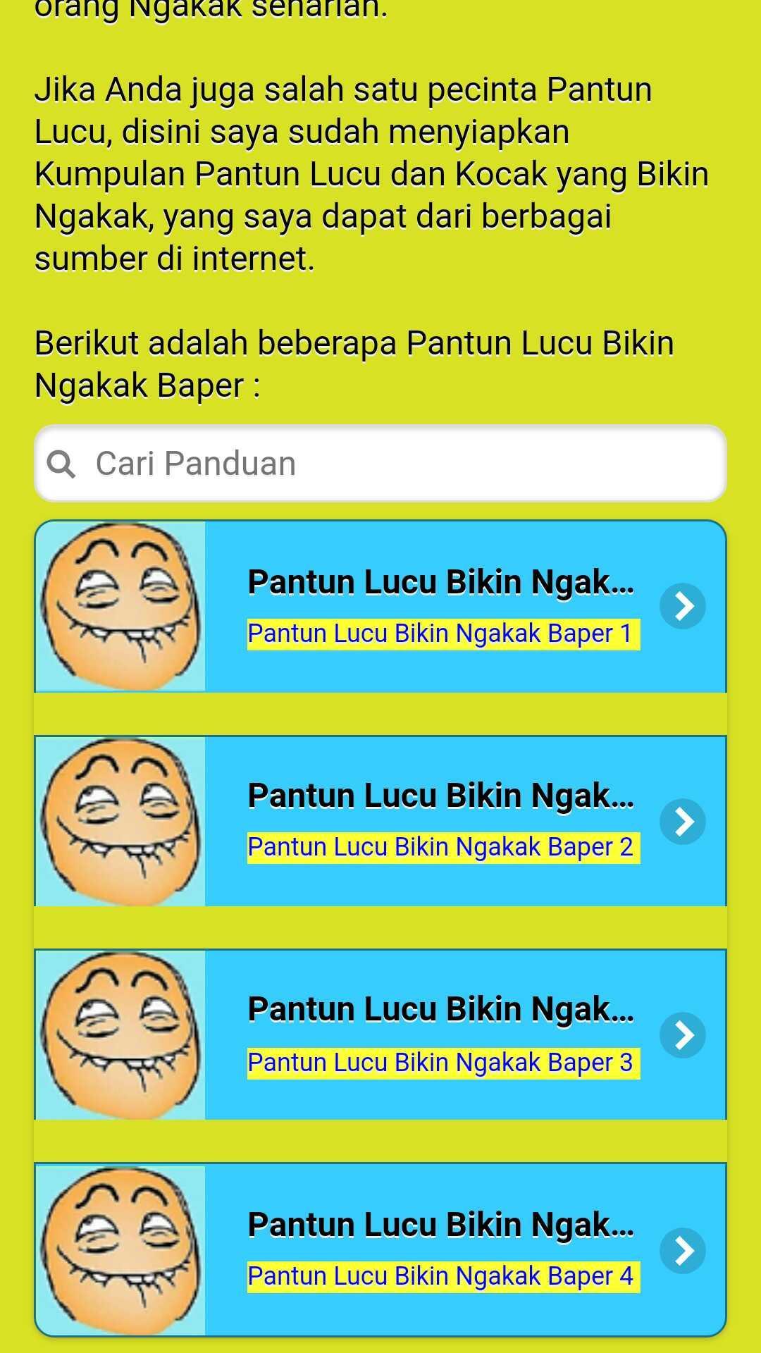 Pantun Lucu Bikin Ngakak Baper Terbaru For Android Apk Download