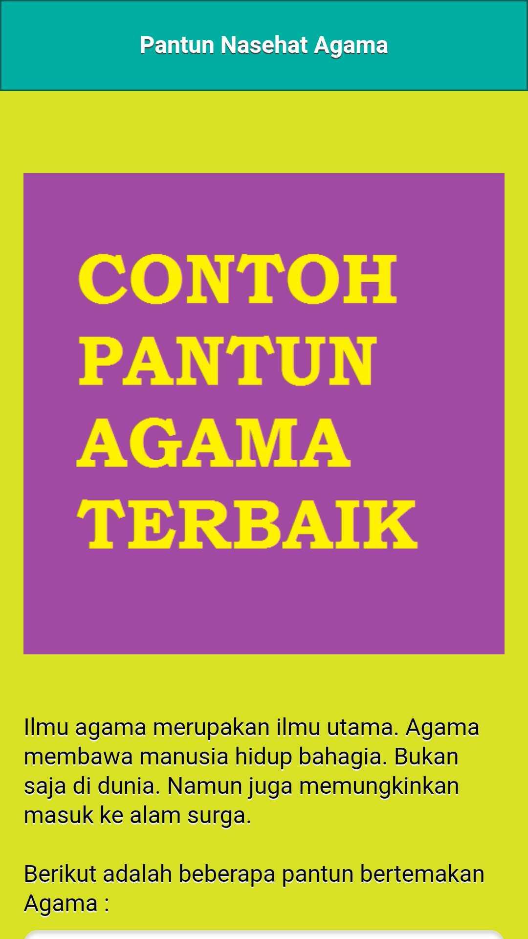 Pantun Nasehat Agama Islam Ceramah Terbaru For Android Apk Download