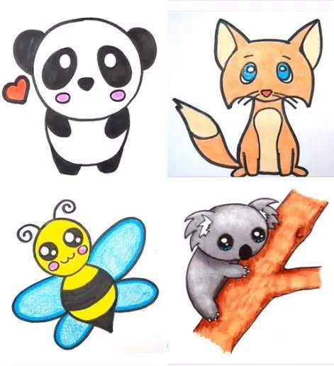 Download do APK de Como desenhar animais Kawaii para Android