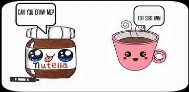 how to draw cute breakfast foo