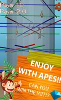 Dropping Tumblin Monkeys Falling - 3D Pick Sticks screenshot 1