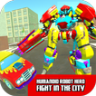 Humanoid Robot Hero City Fight - Muscle Car